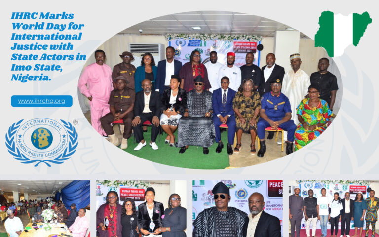 IHRC Marks World Day for International Justice with State Actors in Imo State, Nigeria