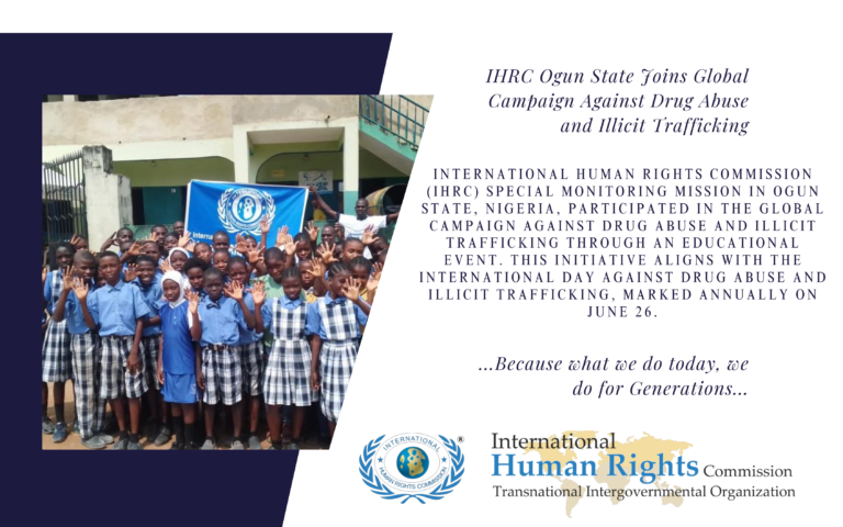 IHRC SMM Ogun State Joins Global Campaign Against Drug Abuse and Illicit Trafficking