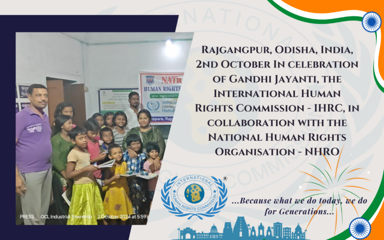 IHRC and NHRO Initiative on the Occasion of Gandhi Jayanti