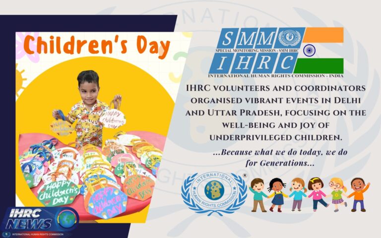 IHRC Celebrates Children’s Day with Heartwarming Initiatives in India