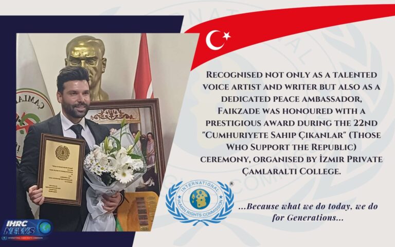 Ersin Faikzade Honoured with Prestigious Award by Çamlaraltı College