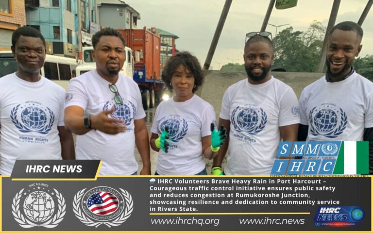 🌧️ IHRC Volunteers Lead Traffic Control Initiative Amid Heavy Rain in Port Harcourt