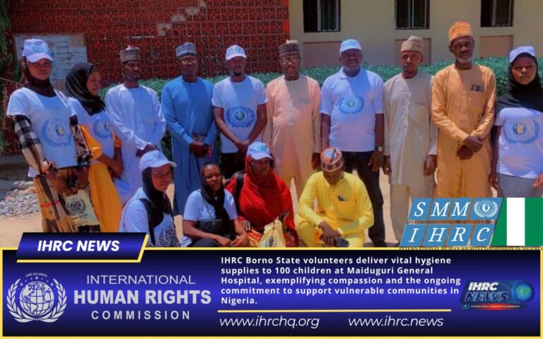 IHRC Volunteers Reach Out to 100 Paediatric Patients at Maiduguri General Hospital