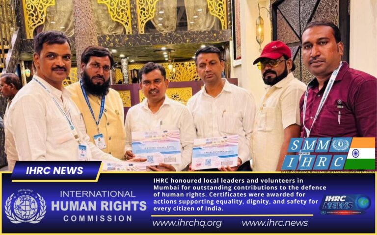 🌍 IHRC Honors Human Rights Defenders in Mumbai