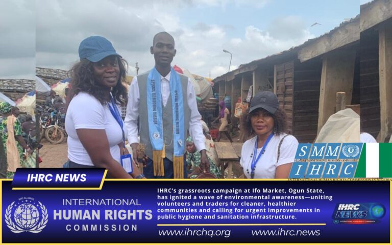 IHRC’s Grassroots Impact: Ogun Market Sensitization Ignites Environmental Awakening